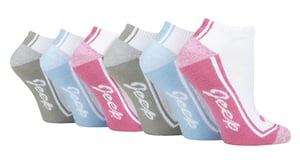 Ladies 6 Pack Trainer Socks | Breathable Cushioned Low Cut Sport Socks