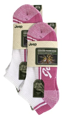 Ladies 6 Pack Trainer Socks | Breathable Cushioned Low Cut Sport Socks