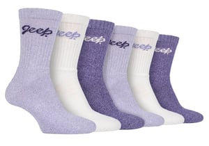 Ladies 6 Pack Hiking Boot Socks | Cotton Socks for the Outdoors