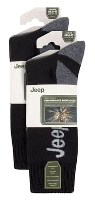 Mens 6 Pack Walking Boot Socks | Polyester Outdoor Socks for Hiking