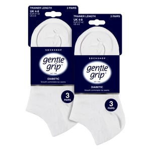 6 Pack Diabetic Trainer Socks for Women | Extra Wide Ankle Socks
