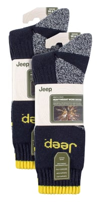 Mens 6 Pack Heavy Duty Work Socks with Reinforced Heel and Toe