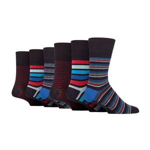 6 Pack Mens Non Elastic Loose Top Bamboo Socks