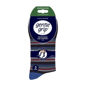 6 Pack Mens Non Elastic Loose Top Bamboo Socks