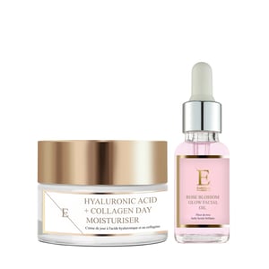 Rose Blossom Glow Facial Oil 30ml + Hyaluronic acid & Collagen Day Cream 50ml