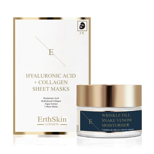 Wrinkle Fill Snake Venom Moisturiser 50ml + Hyaluronsyra- och kollagenmask - 3 ark