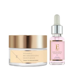 Rose Blossom Glow Facial Oil 30ml + Vitamin C Bio Brightening Moisturiser 50ml