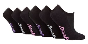 Ladies 6 Pack Bamboo No Show Socks | Invisible Socks with Heel Grip