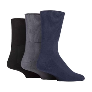 3 Pack Extra Wide Bamboo Diabetic Socks for Swollen Legs