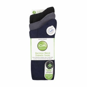 3 Pack Extra Wide Bamboo Diabetic Socks for Swollen Legs