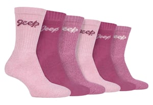 Ladies 6 Pack Hiking Boot Socks | Cotton Socks for the Outdoors