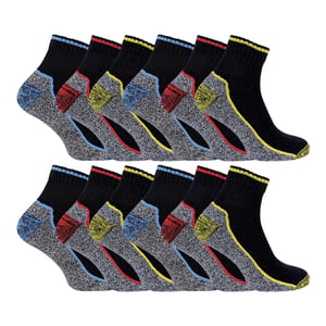 12 Pairs Short Bamboo Work Socks for Men