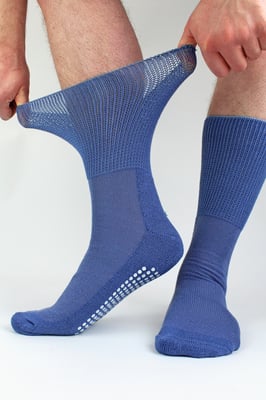 4 Pack Bamboo Diabetic Socks With Grips for Men and Women
