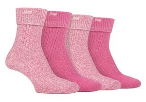 Ladies 4 Pack Super Soft Walking Boot Socks | Outdoor Socks for Hiking