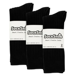 Mens Plain Coloured Cotton Rich Ribbed Dress Socks