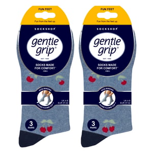 6 Pairs Ladies NON ELASTIC Cotton Rich Wildlife Dogs Cats Patterned Socks
