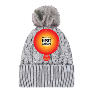 Ladies Stickad Turnover Manschett Pom Pom Beanie Mössa med Bobble
