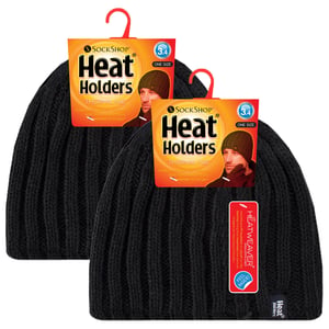 Ribbad vintermössa för herrar - 2-pack