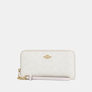 Long Zip Around Wallet in Signature Canvas