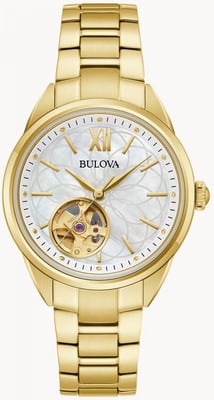 Bulova Sutton Dames Horloge Goudkleurig 97L172