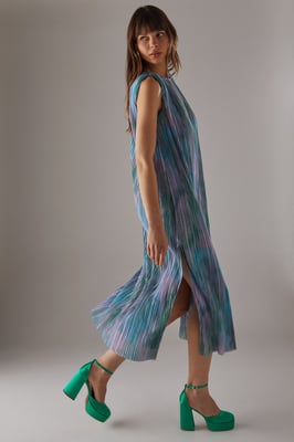 Faith: Cadence Satin Closed Toe Chunky Platform Heeled Shoes