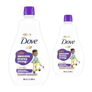 Dove Kids Care Hypoallergenic Skin Care Bubble Bath Berry, 591ml, 2pk