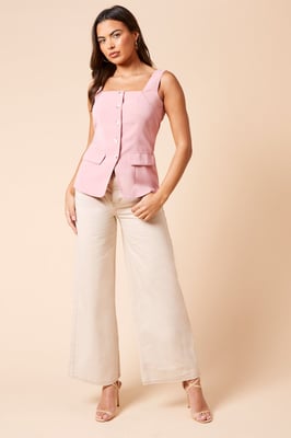 Longline Button Through Waistcoat
