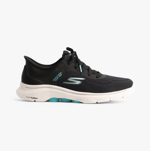 125233/BKAQ GO WALK 7 - VALIN Womens Trainers Black/Aqua