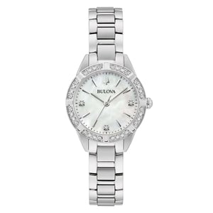 Bulova Sutton Petite Dames Horloge Zilverkleurig 96R253