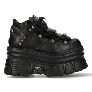 New Rock M-106-C178 Zwarte Toren Gothic Punk Chunky Enkellaarsjes