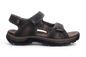 Caterpillar Heren Donkerbruine Leren Giles Trekking Sandalen
