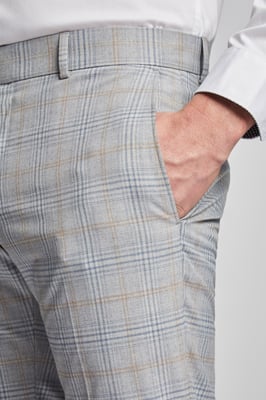 Pale Putty Check Trousers