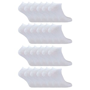 24 Pack Multipack Kids Cotton Trainer Socks för pojkar och flickor