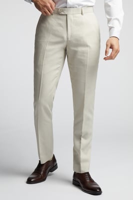 Linen Tailored Fit Suit Trousers