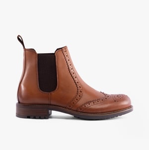Band Wagon ELGIN Mens Chelsea Boots Tan