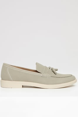 Stone Faux Suede Tassel Loafers