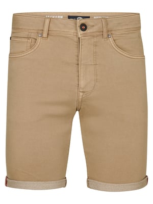 Petrol Industries - Heren Jackson Gekleurde Denim Short Coconut - Bruin