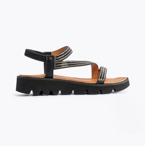 FRESCO Womens Sandals Black