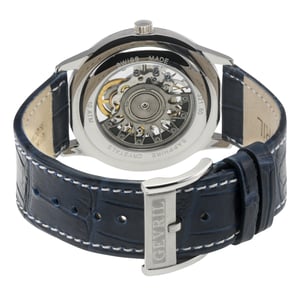 Five Points Skeleton 321.60.62 Swiss Made Automatic, Slim ETA 2892 Blue Dial, Blue Handmade Italian Leather Watch