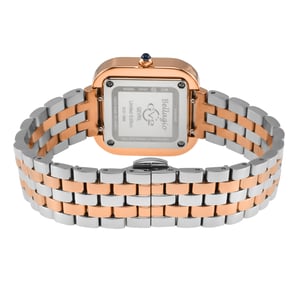 Bellagio  Swiss Made Diamond Watch, Silver-White Dial, Two toned SS/IPRG Bracelet