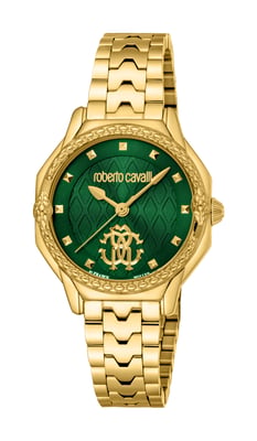 Green Dial Stainless Steel Yellow Gold Watch