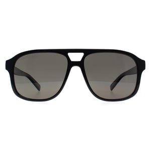 Gucci Aviator Mens Shiny Black Grey Polarized GG1856S