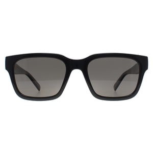 Gucci Square Womens Shiny Black Grey Polarized GG1857S