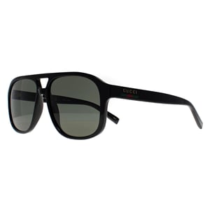 Gucci Aviator Mens Shiny Black Grey GG1856S