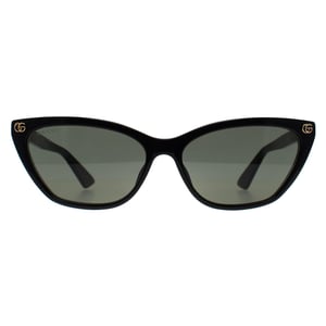 Gucci Cat Eye Womens Shiny Black Grey GG1815S