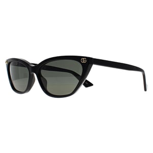 Gucci Cat Eye Womens Shiny Black Grey GG1815S