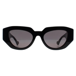 Gucci Cat Eye Womens Shiny Black Grey GG1421S