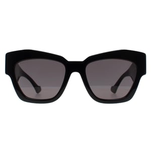 Gucci Cat Eye Womens Shiny Black Grey GG1422S