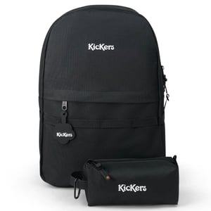 Kickers Gemini Black Backpack with Pencil Case