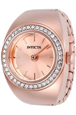 Invicta Mini 48945 Dames Horloge - Quartz Uurwerk - Roestvrij Staal met rosegouden Wijzerplaat - 17mm